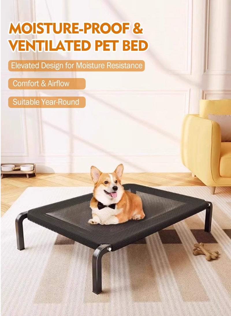BEIRUI Elevated Pet Bed with Metal Frame - Features a detachable, washable fabric, waterproof design for outdoor use, quick-assembly raised pet bed suitable for both indoor and outdoor environments, portable cooling bed for dogs and cats. - Image 2